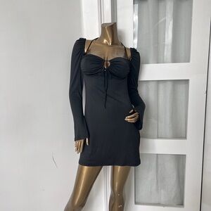 Elegant Black Long Sleeve Dress